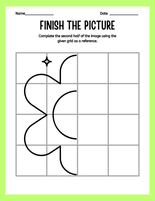 Finish the Picture Symmetry Worksheet