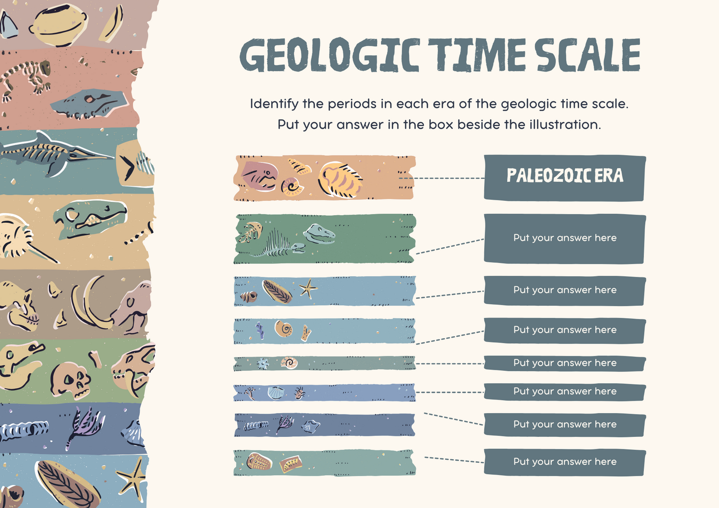 Geologic Time Scale Worksheet