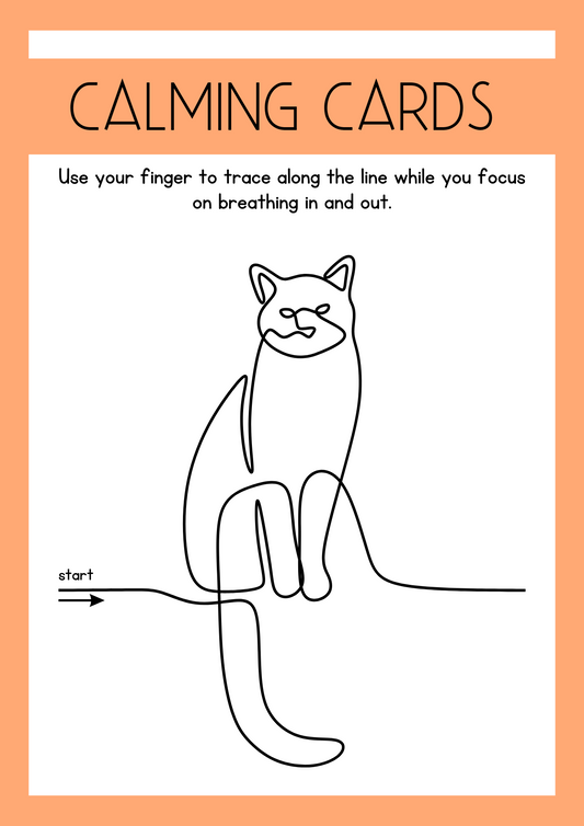 Breathing Animal Calming Cards SEL Worksheets