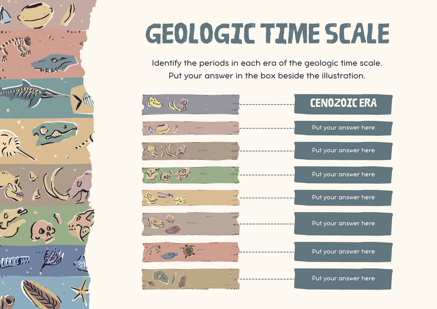 Geologic Time Scale Worksheet