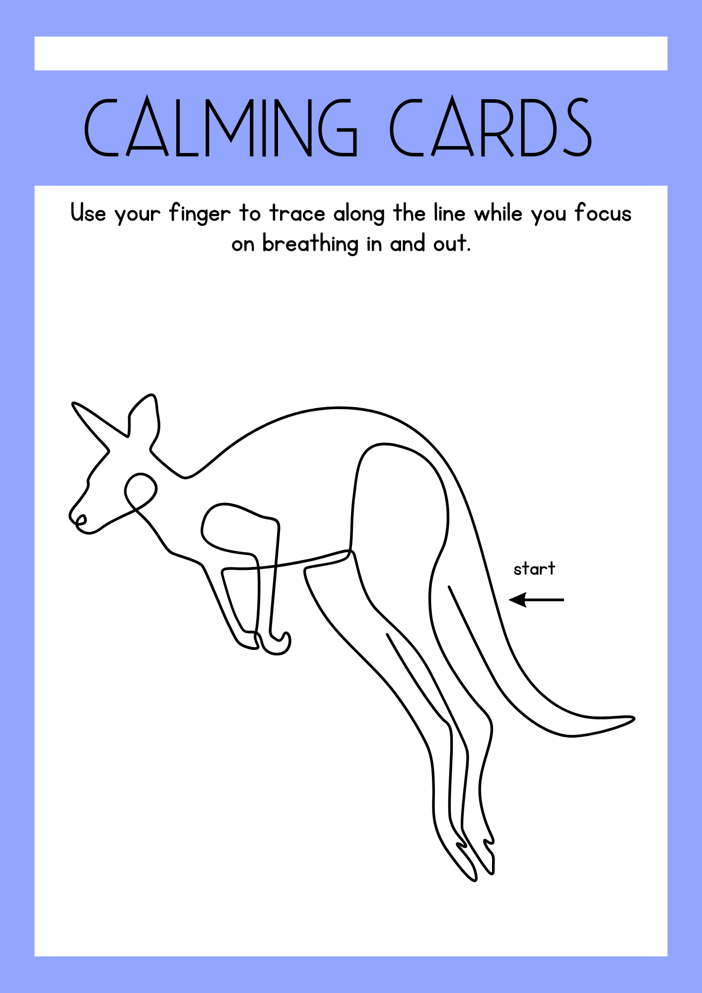 Breathing Animal Calming Cards SEL Worksheets