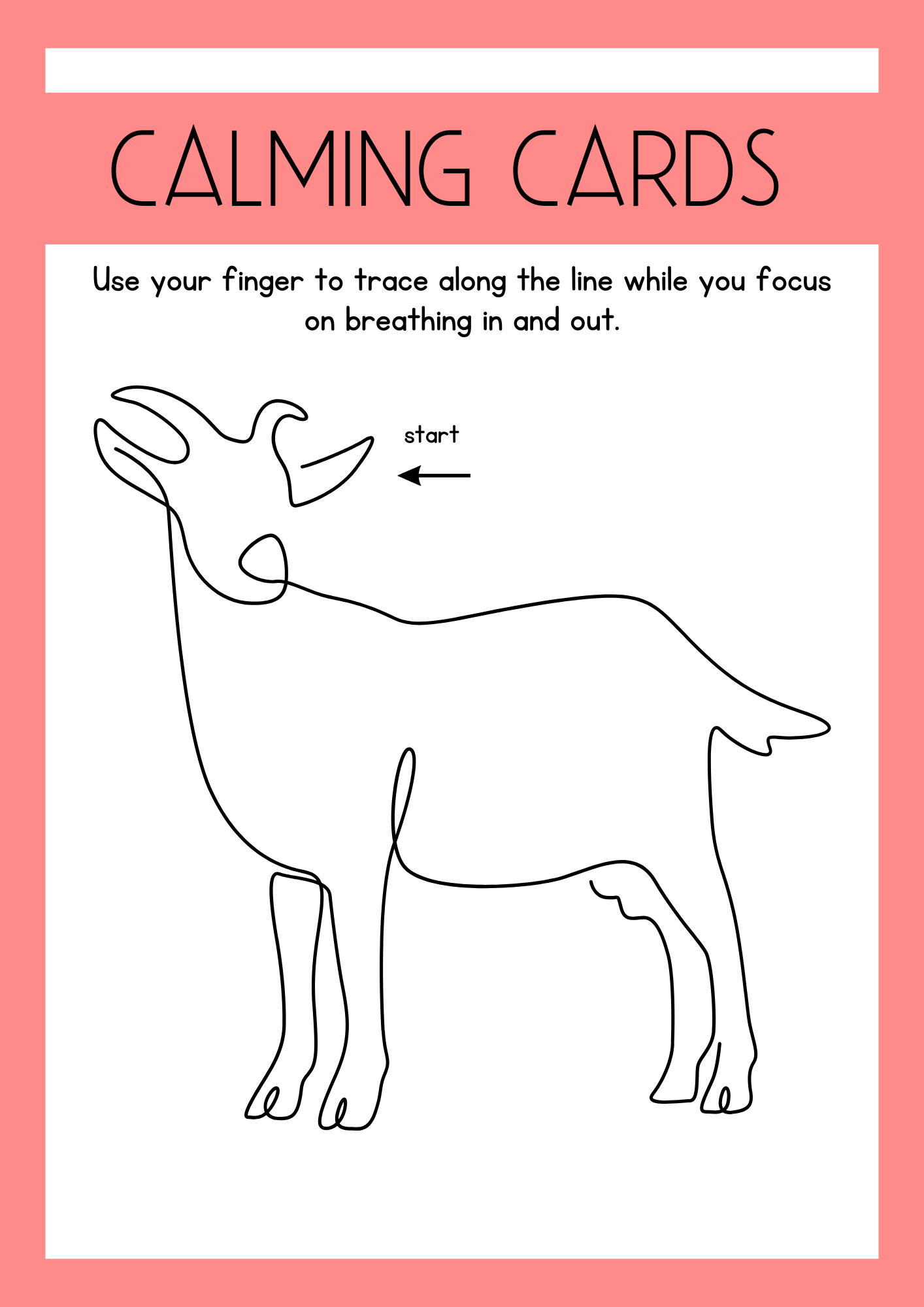 Breathing Animal Calming Cards SEL Worksheets